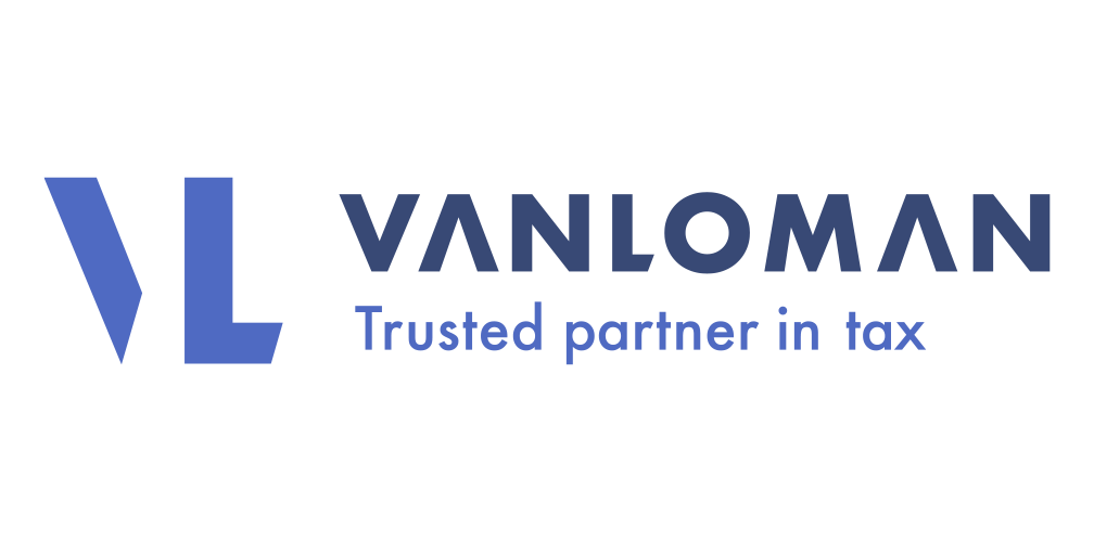 Logo van VanLoman met de slogan "Trusted partner in tax".
